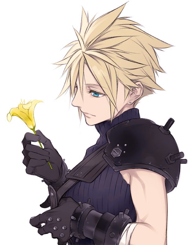 cloud strife (final fantasy and 2 more) drawn by kiki_lala