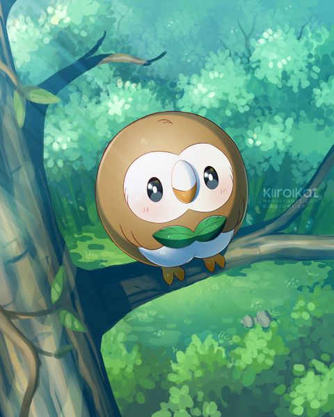 rowlet (pokemon) drawn by kiiroikat