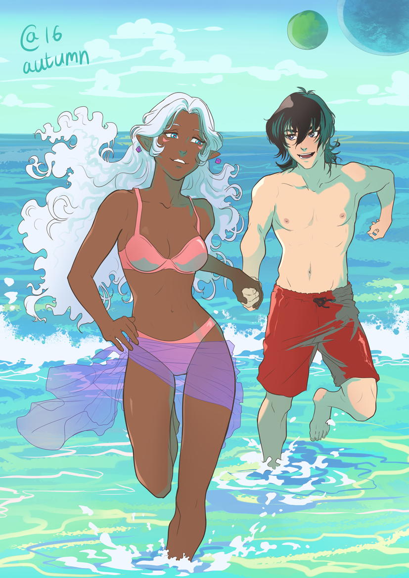 keith and princess allura (voltron and 1 more) drawn by autumn-sacura