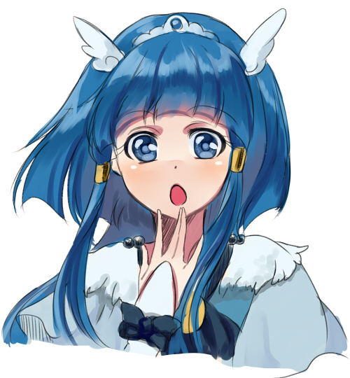 aoki reika and cure beauty (precure and 1 more) drawn by sasamaru_chimaki