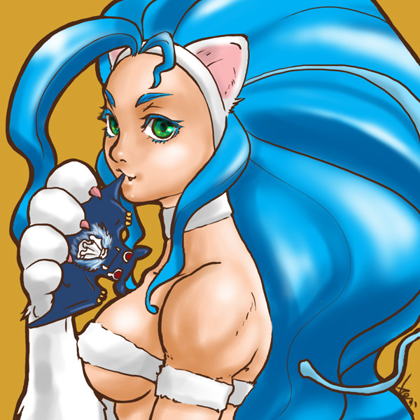 felicia and demitri maximoff (darkstalkers) drawn by sho-sk