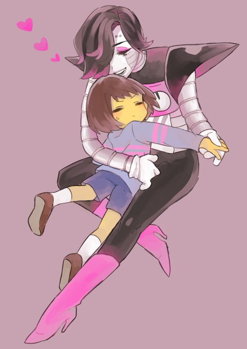 frisk, mettaton, and mettaton ex (undertale) drawn by ikuo_(kazusiikuo)