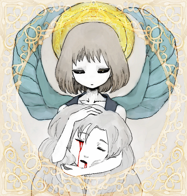 usotsuki and nanashi (yume nisshi) drawn by tsukushi_(toxicdoll)