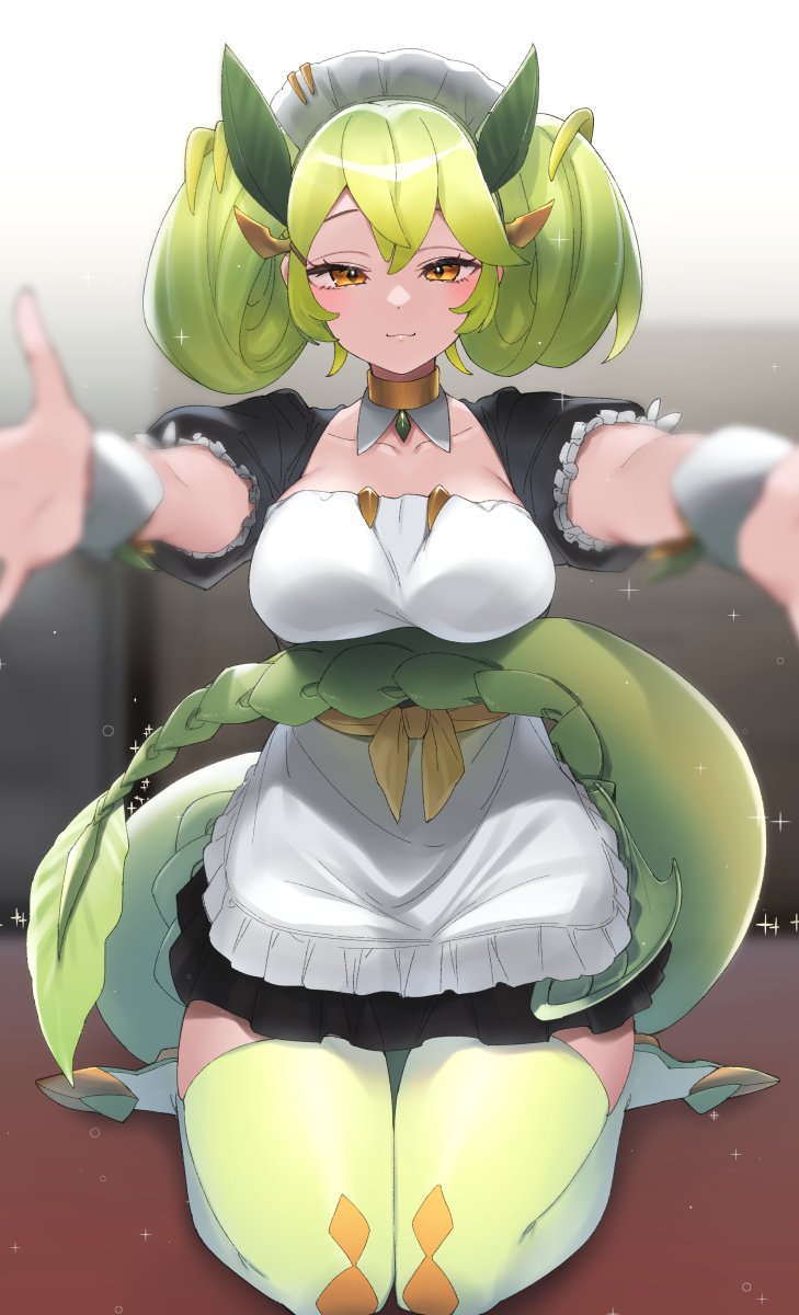 parlor dragonmaid (yu-gi-oh!) drawn by nekoume
