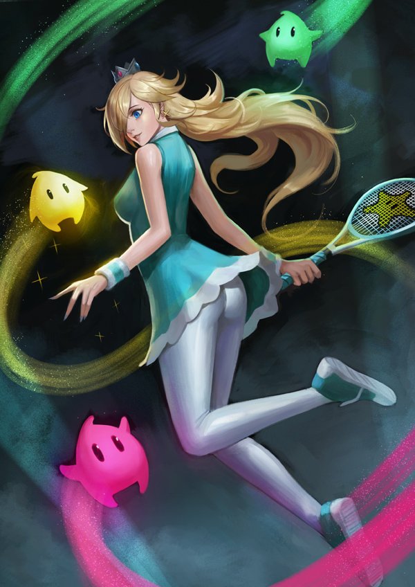 rosalina, luma, and green luma (mario and 3 more) drawn by phamoz