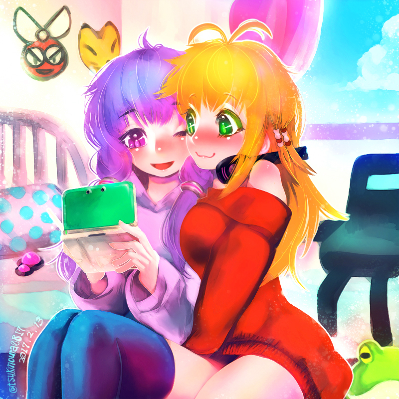 yuzuki yukari, tsurumaki maki, and cut man (vocaloid and 5 more) drawn by hakkasame