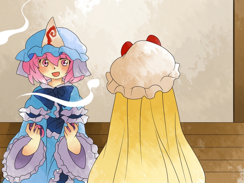 yakumo yukari and saigyouji yuyuko (touhou) drawn by hammer_(sunset_beach)