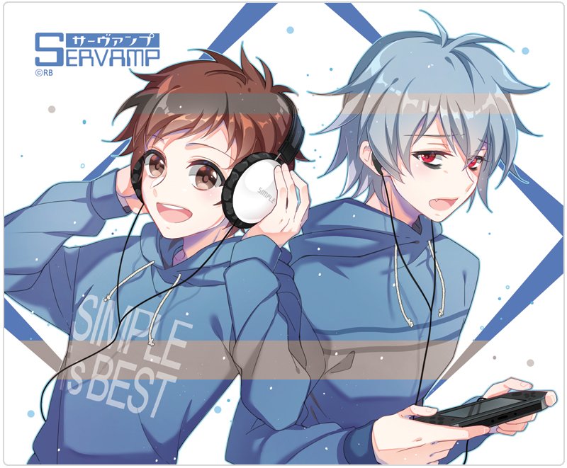 sleepy ash and shirota mahiru (servamp) drawn by cpink0312