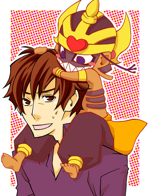 love machine and jinnouchi wabisuke (summer wars) drawn by woruha