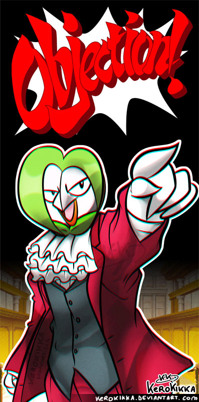 miles edgeworth and dartrix (pokemon and 1 more) drawn by kerokikka