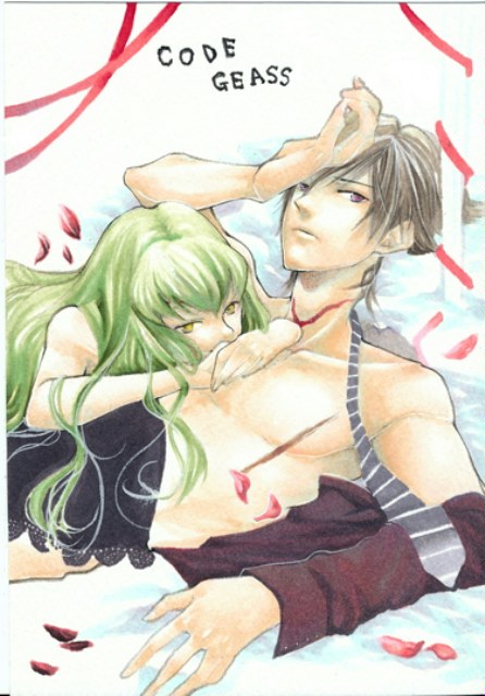 c.c. and lelouch vi britannia (code geass) drawn by noppo