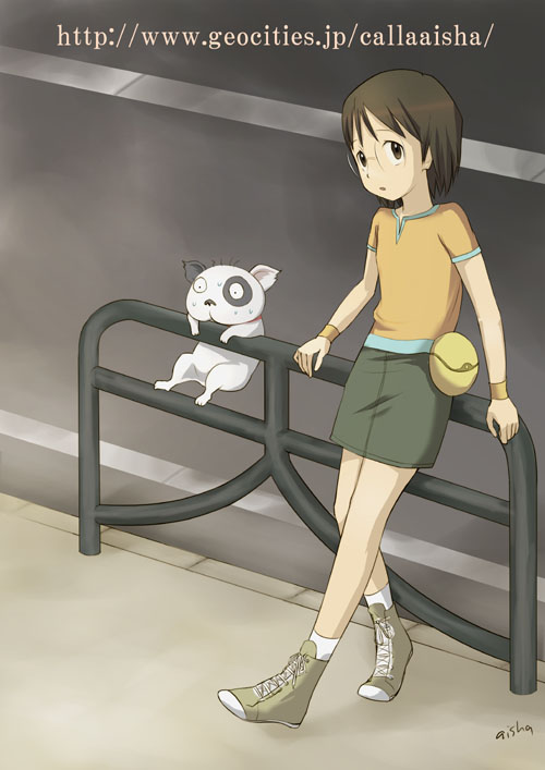 okonogi yuuko and densuke (dennou coil) drawn by aisha_callaaisha