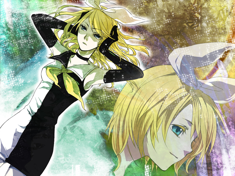 kagamine rin (vocaloid and 1 more) drawn by rioko
