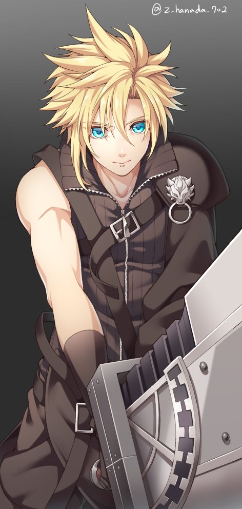 cloud strife (final fantasy and 2 more) drawn by furofuki_daikon