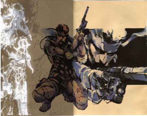solid snake and gray fox (metal gear and 1 more) drawn by shinkawa_youji