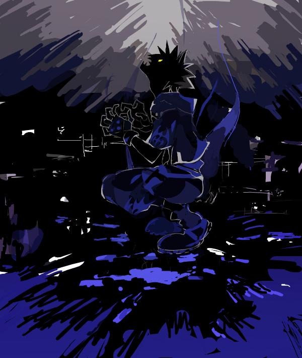 sora (kingdom hearts and 1 more) drawn by ramochi_(auti)
