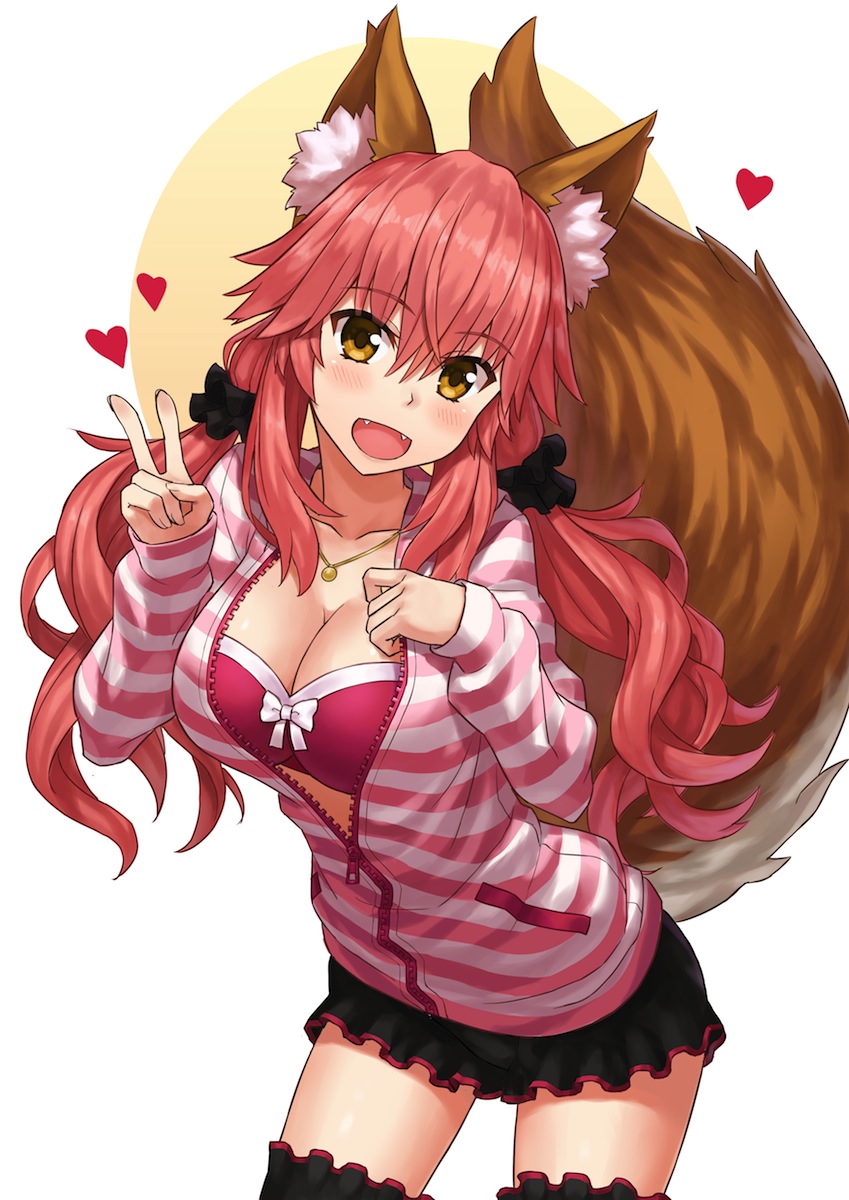 tamamo and tamamo no mae (fate and 2 more) drawn by npcpepper