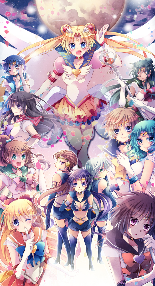 tsukino usagi, sailor moon, mizuno ami, aino minako, hino rei, and 28 more (bishoujo senshi sailor moon and 1 more) drawn by kokonoe_miya