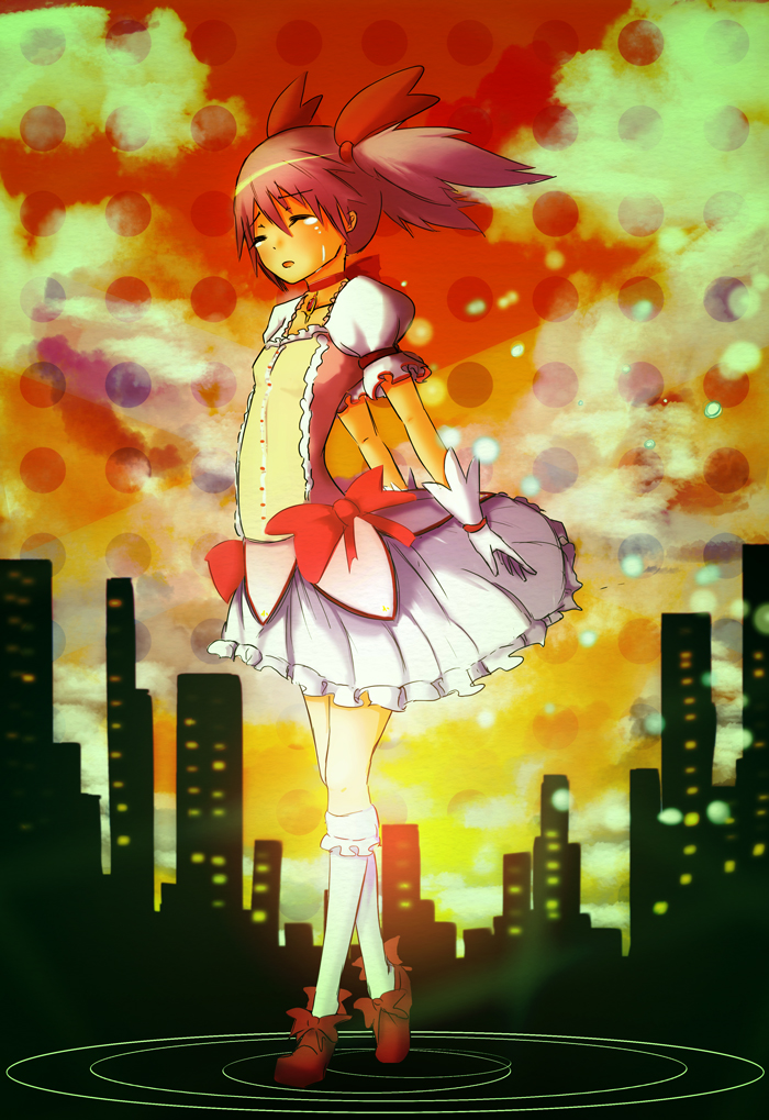kaname madoka (mahou shoujo madoka magica) drawn by ico_(green_bullet)