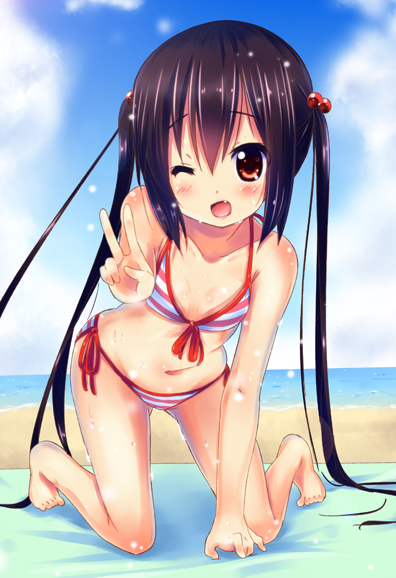nakano azusa (k-on!) drawn by kurou_(quadruple_zero)