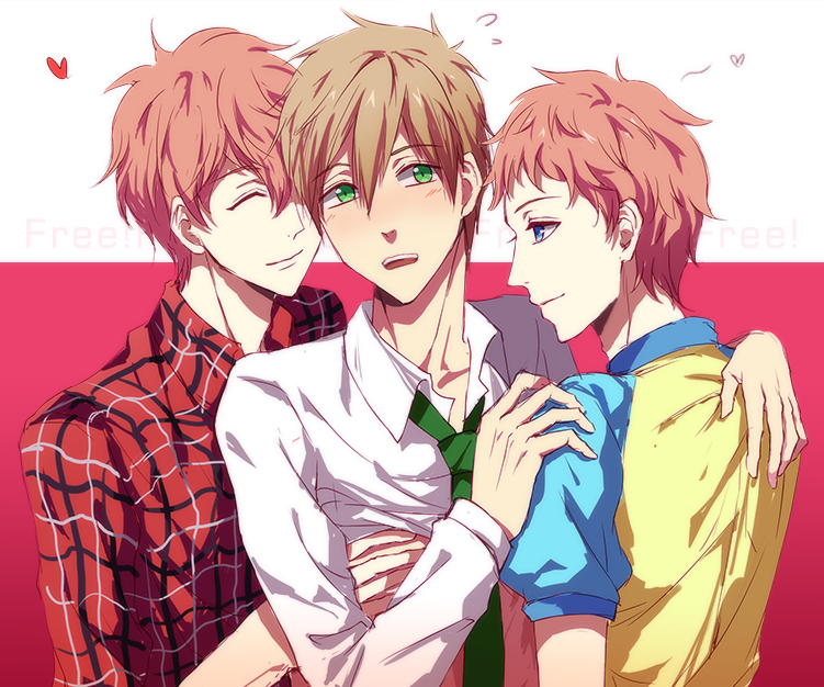 tachibana makoto, shigino kisumi, and shigino hayato (free!) drawn by adasheva