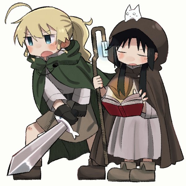 chito, yuuri, and nuko (shoujo shuumatsu ryokou) drawn by yoyohachi