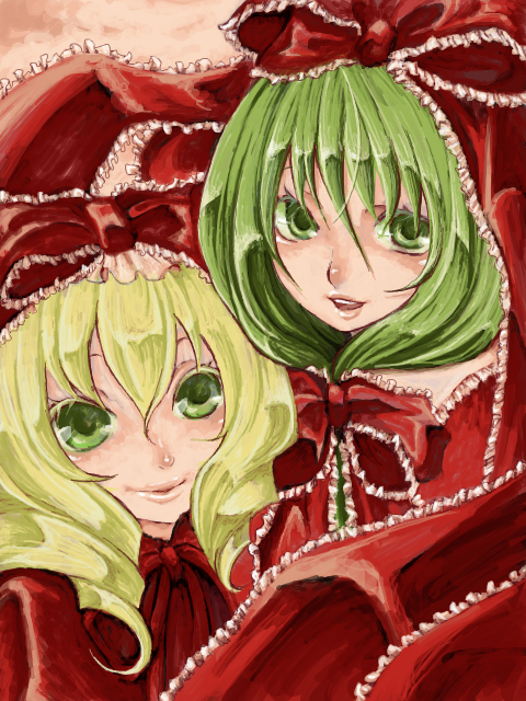 kagiyama hina and hinaichigo (touhou and 1 more) drawn by imo_whitemilk