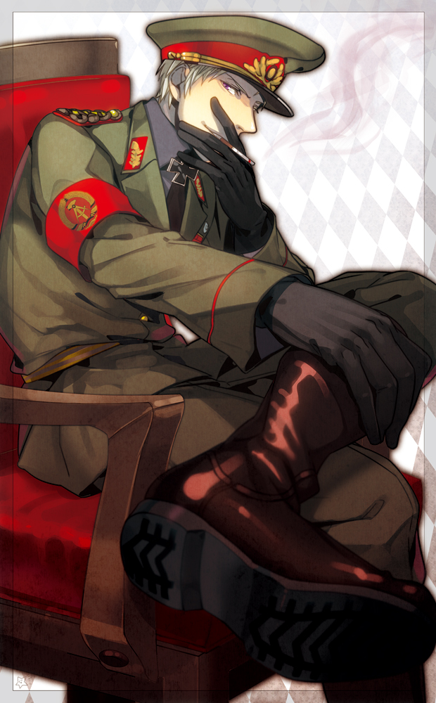 prussia (axis powers hetalia) drawn by sano_(kabe_03)