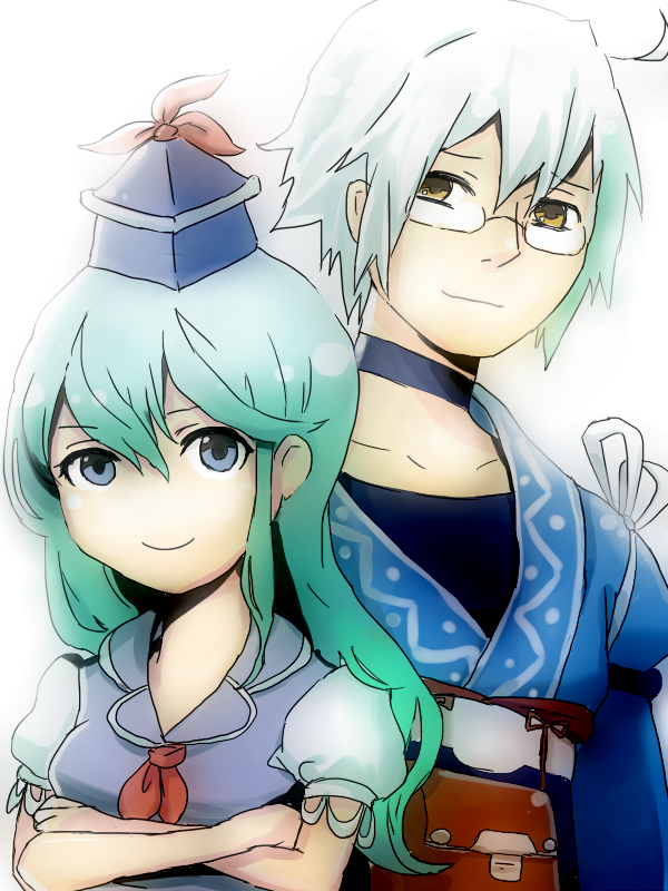 kamishirasawa keine and morichika rinnosuke (touhou) drawn by yuichiitan