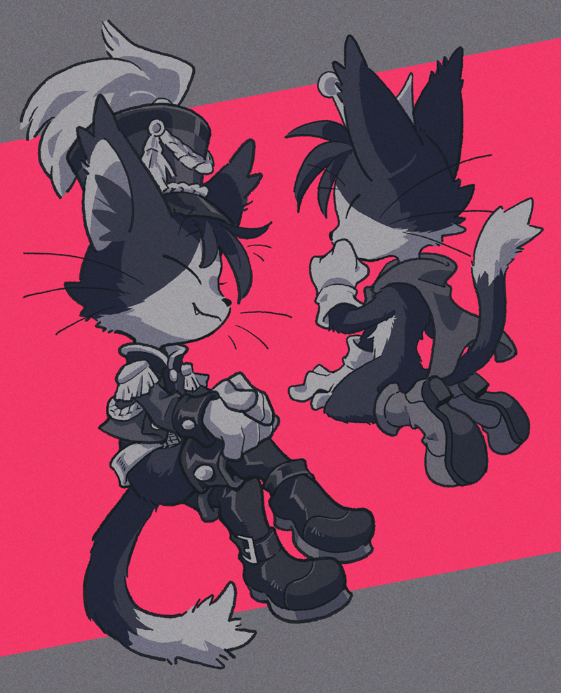 cait sith (final fantasy and 2 more) drawn by coffinsmokes