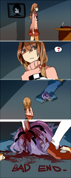 madotsuki, garry, and sekomumasada sensei (yume nikki and 1 more) drawn by getiao