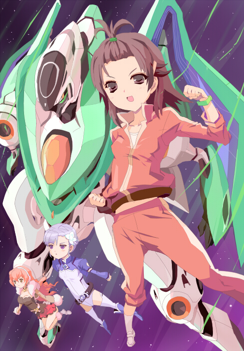 fin e ld si laffinty, kyouno madoka, muginami, and vox aura (rinne no lagrange) drawn by rudorufu