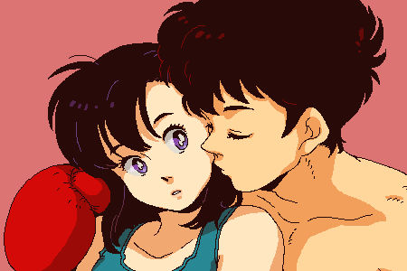 yukari kudo and dan hayasaka (kamisama wa southpaw) drawn by dramatica
