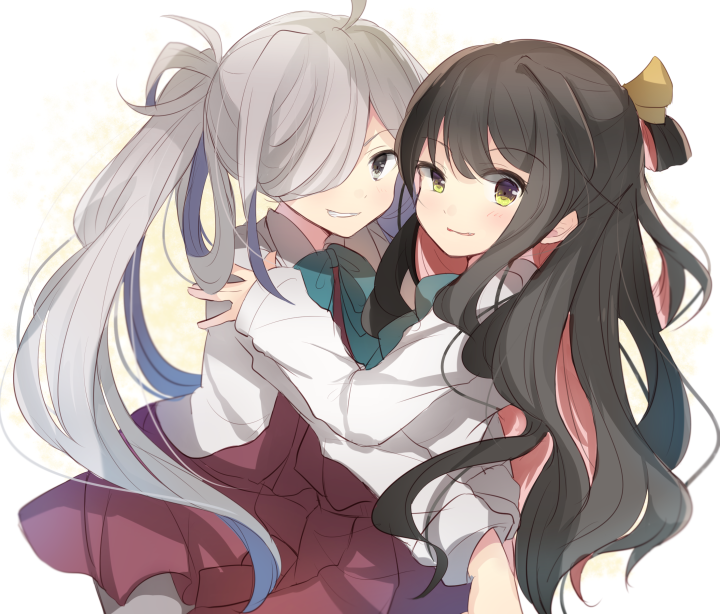 naganami and asashimo (kantai collection) drawn by hiiragi_souren