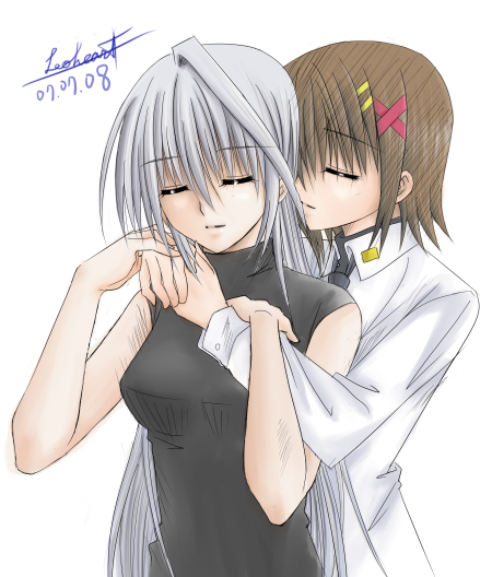 yagami hayate and reinforce (lyrical nanoha and 3 more) drawn by leoheart