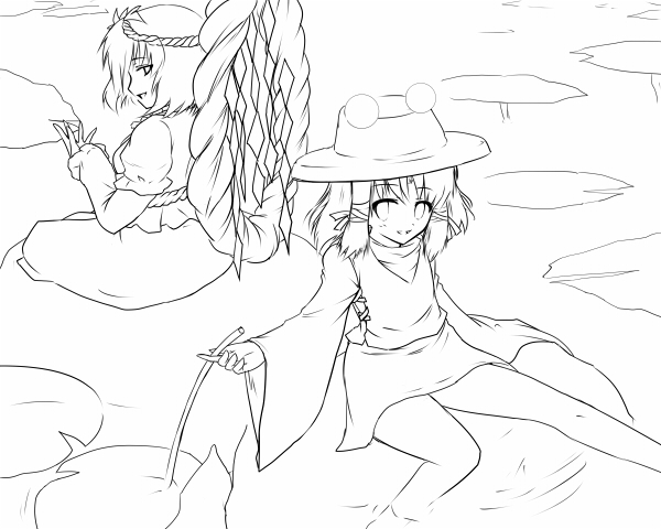 moriya suwako and yasaka kanako (touhou) drawn by date_hajime