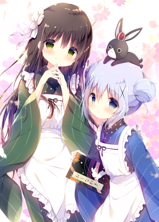 kafuu chino, ujimatsu chiya, and anko (gochuumon wa usagi desu ka?) drawn by shiratama_(shiratamaco)