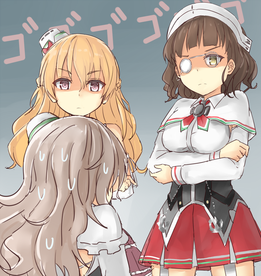 pola, zara, and roma (kantai collection) drawn by azuhira