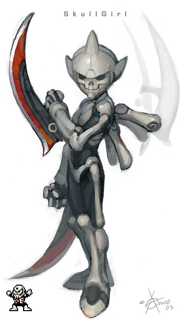 skull man (mega man and 1 more) drawn by arne_(android_arts)