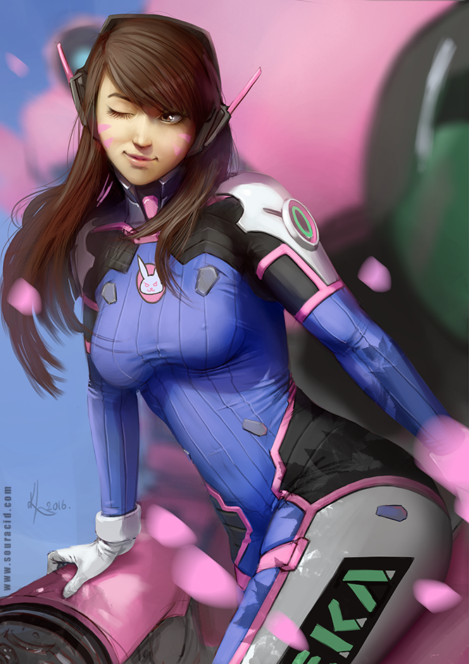 d.va (overwatch and 1 more) drawn by souracid