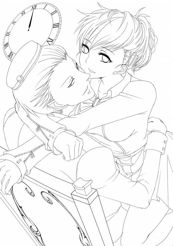 shiomi kotone and theodore (persona and 2 more) drawn by suta_furachina