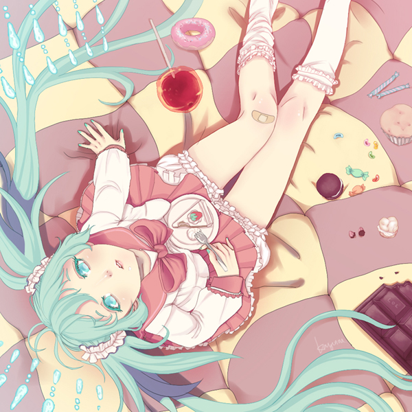 hatsune miku (vocaloid and 1 more) drawn by kayei_nou