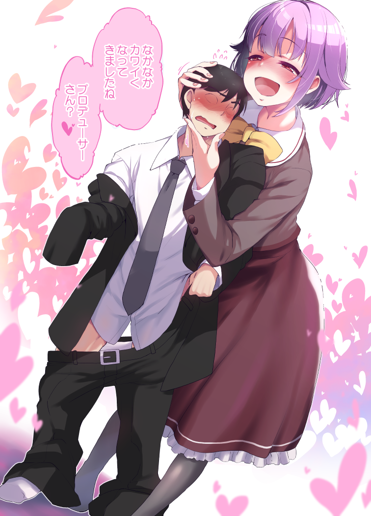 producer and koshimizu sachiko (idolmaster and 1 more) drawn by natsumi_akira