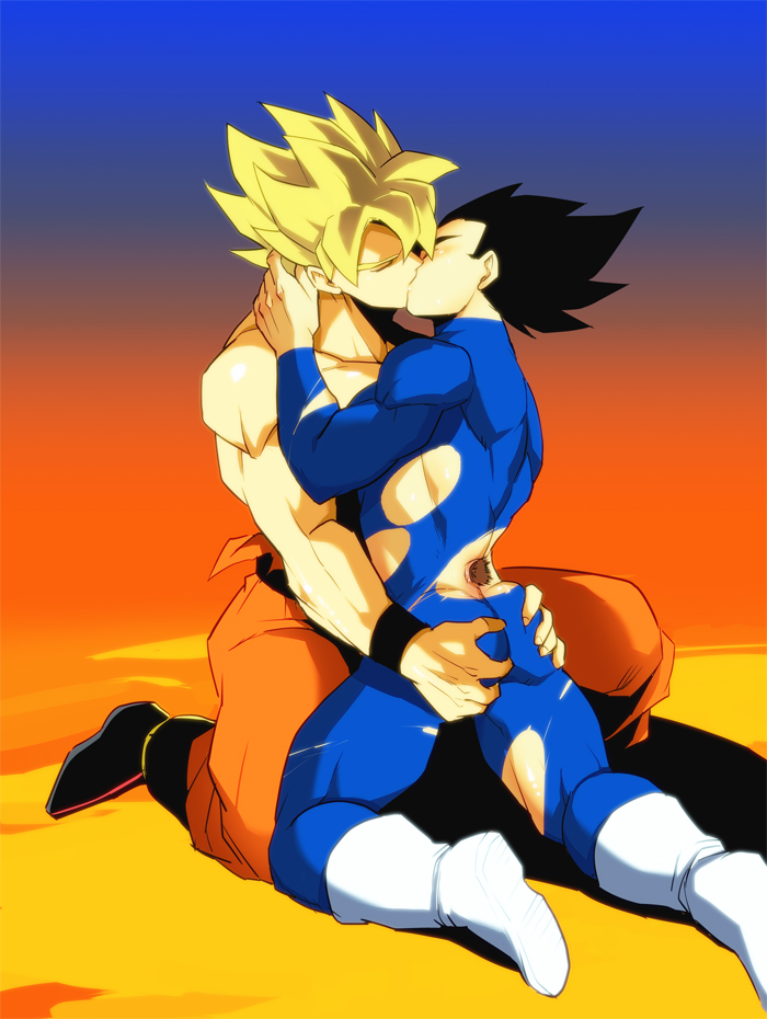 son goku and vegeta (dragon ball and 1 more) drawn by gacharunta