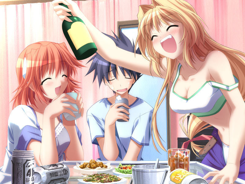 kinoshita rumi, akiyama jun'ichi, and himekawa kazumi (pia carrot and 1 more) drawn by murakami_suigun