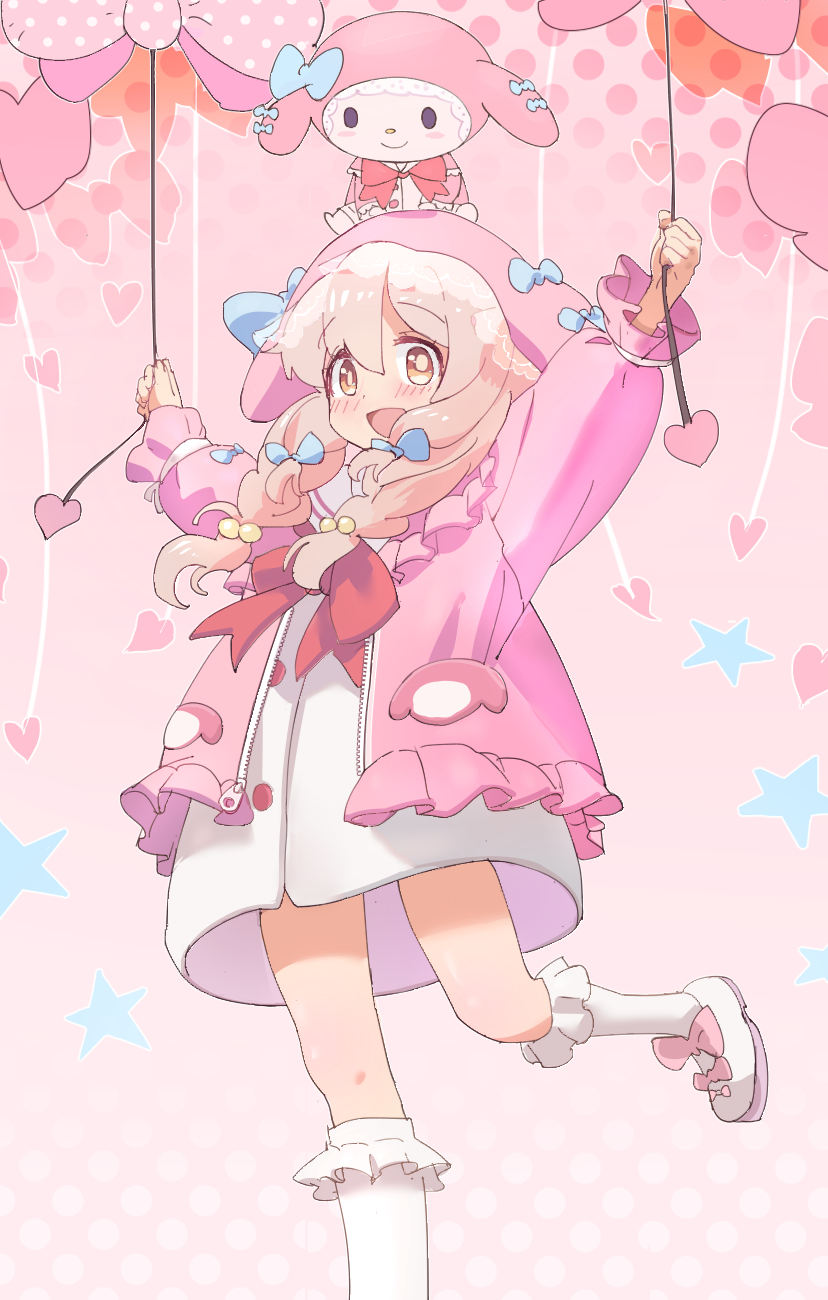 oyama mahiro and my melody (onii-chan wa oshimai! and 2 more) drawn by kyarahiba