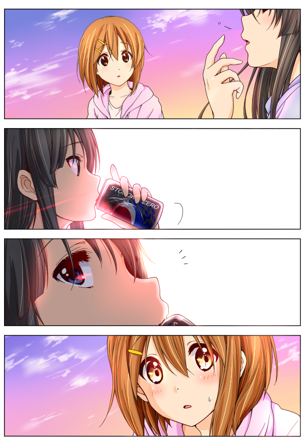 akiyama mio and hirasawa yui (k-on!) drawn by sawanatsu_mikan
