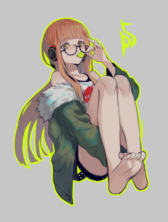 sakura futaba (persona and 1 more) drawn by yamakawa