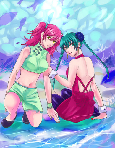 wang liu mei and nena trinity (gundam and 1 more) drawn by ask_(densicho)