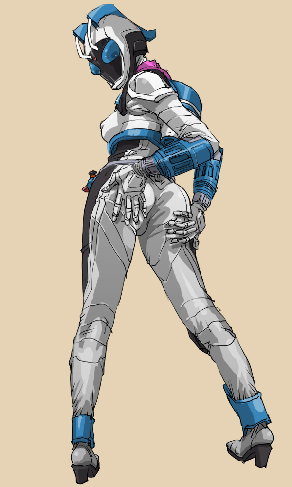 kamen rider nadeshiko (kamen rider and 1 more) drawn by oprince